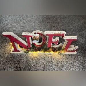 Pier 1 Imports Noel Pre-Lit Christmas Sign Decor